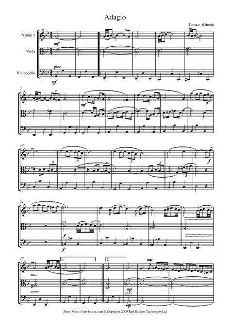 Albinoni Adagio For String Quartet